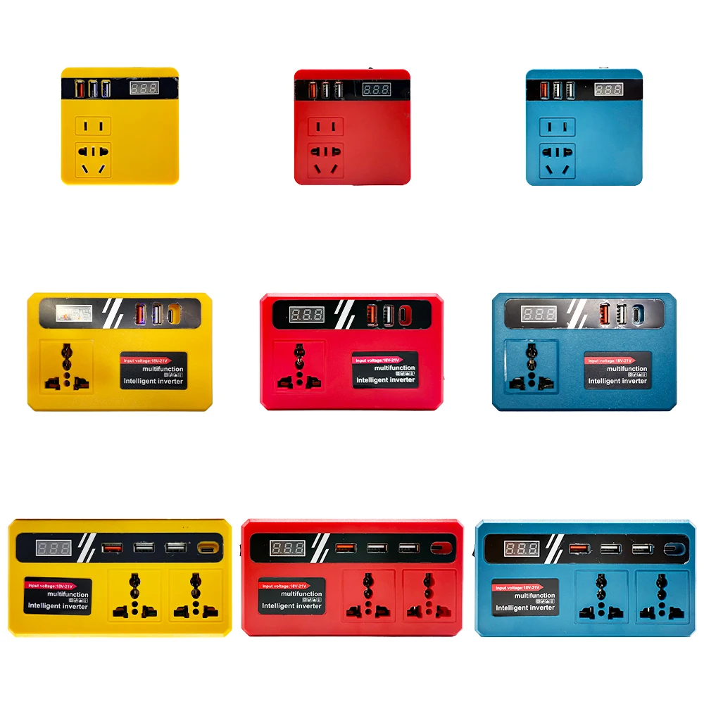 Power Inverter DC 18V To 220V Inverter Adapter Power Supply Inverter For Home Appliance Outdoor Camp For Makita/Dewalt/Milwaukee