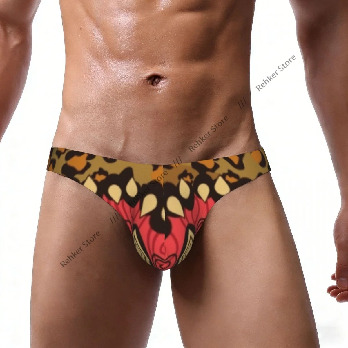 Men's Underwear Briefs African Style Cheetah Skin Pattern Underpants Sexy Male Panties Bikini Underwear