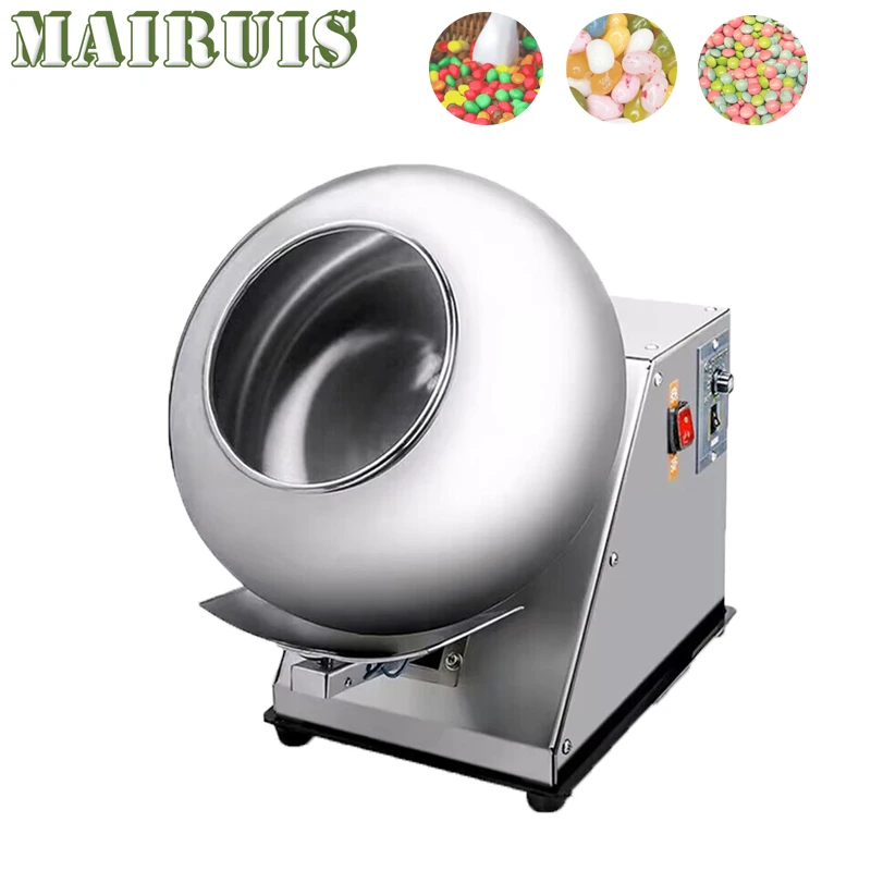 220V Peanut Chocolate Sugar Coating Machine Stainless Steel Candy Coating Machine Nut Peanut Candy Rolling Sugar Machine