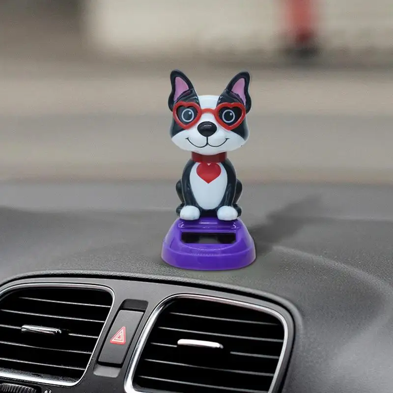 Solar Powered Dancing Animals Dashboard Figures For Car Cute Dashboard Figure Valentine's Day Animal Table Ornament For Car