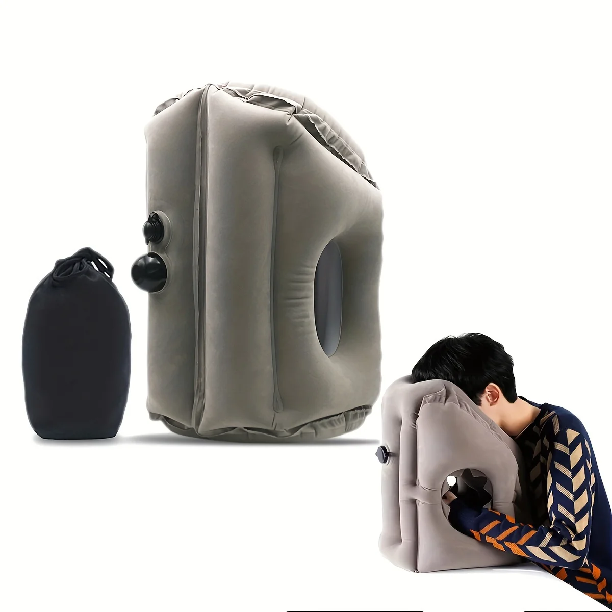 

Travel Pillow for Airplane, Inflatable Plane Travel Pillow for Sleeping, Used for Airplanes/Cars/Trains/Office to Support to Bot