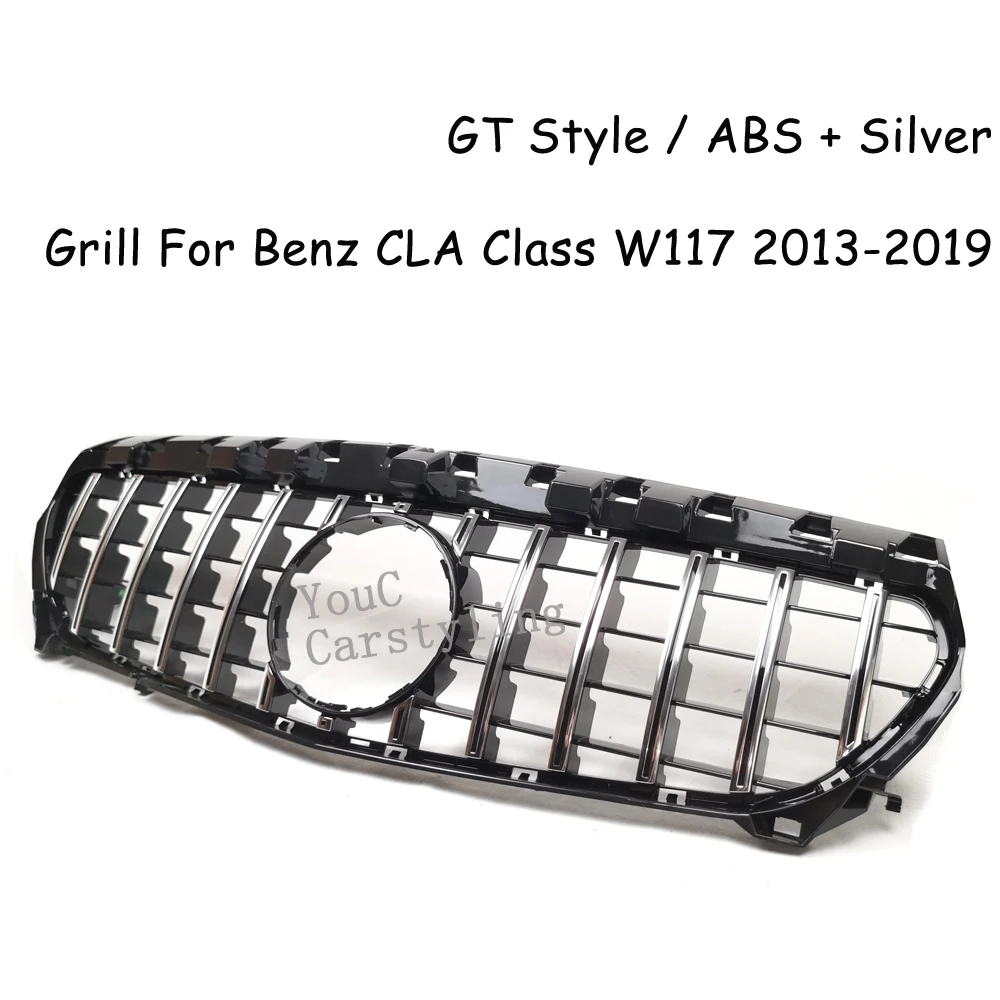 C117 gt Front stoßstangen gitter Mesh für Mercedes Cla Klasse W117 X117 Cla180 Cla200 Cla250 Cla45 2011-2015 Grill