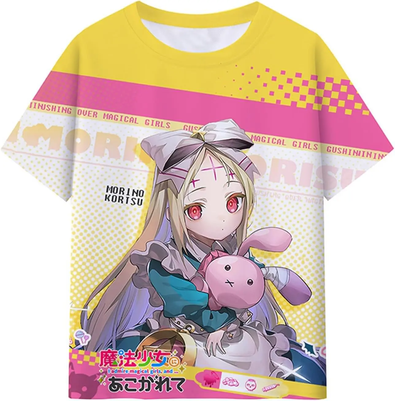 Anime Gushing over filles magiques t-shirts hauts T-Shirt à manches courtes Costume Cosplay