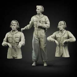 1/35 Resin figure unpainted model Kit, military theme German soldier (3 persons) unassembled and unpainted GK