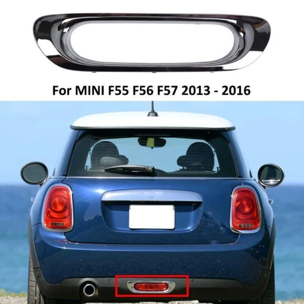 

Chromium Silver Car Rear Bumper Fog Light Chrome Cover Trim Fits For Mini Cooper F55/F56/F57 2013 2014 2015 2016 OEM 51127365737