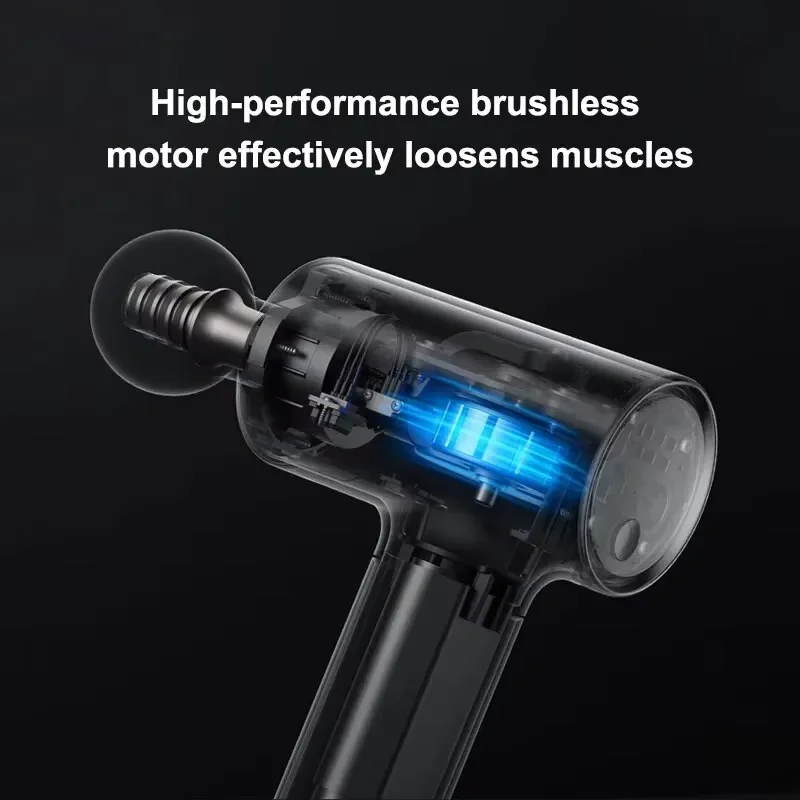 MIJIA Fascia Gun 2 Dual Mode 3 Gear Hot Pack Strong Power Intelligent Safety Protection Black Massage Tool for Muscle Relaxation