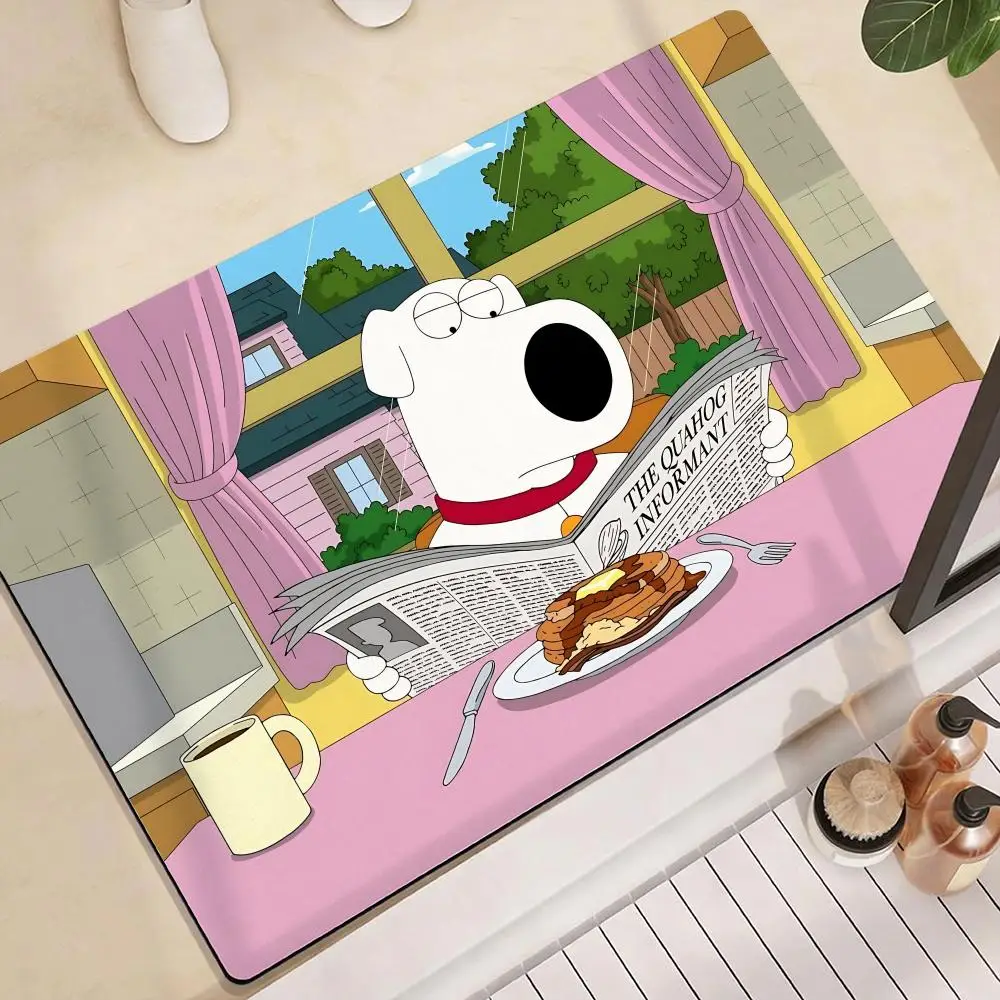 

Коврик для пола F-Family Guy в стиле аниме, нескользящий, быстросохнущий, из диатомита, для ванной, кухни и прихожей