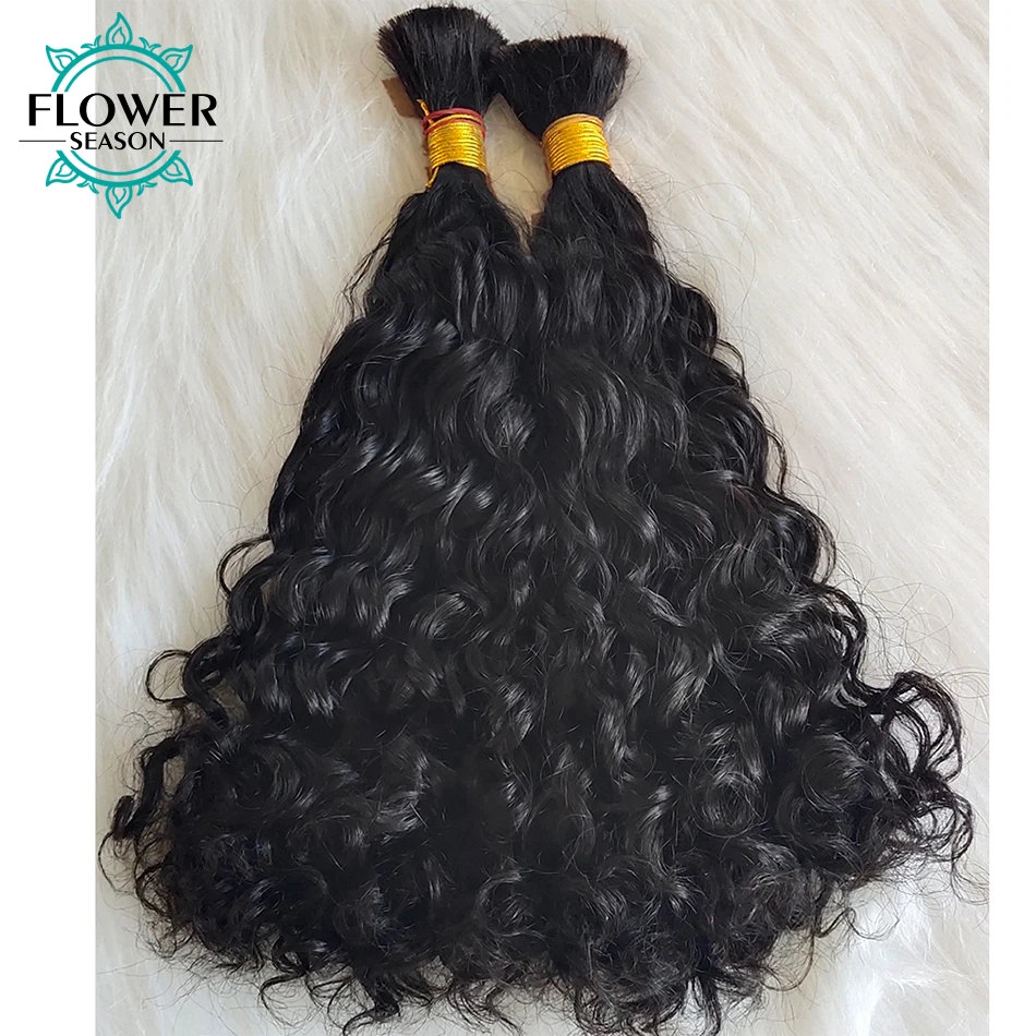 Bulk Hair For Braiding Human Hair Loose Wave Braids Hair Double Drawn Full End Bulk Human Hair Extensions 1/2/3Bundles No Weft