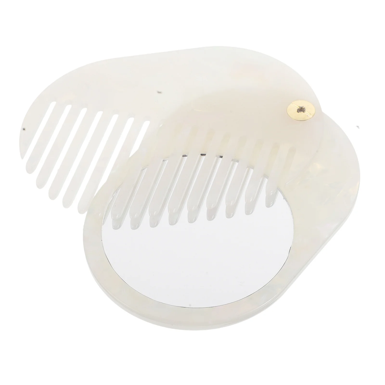 Mirror Comb Hair Brush Mini Compact Styling Tool For Women Travel Portable Pocket Hair Care Lightweight Grooming Set