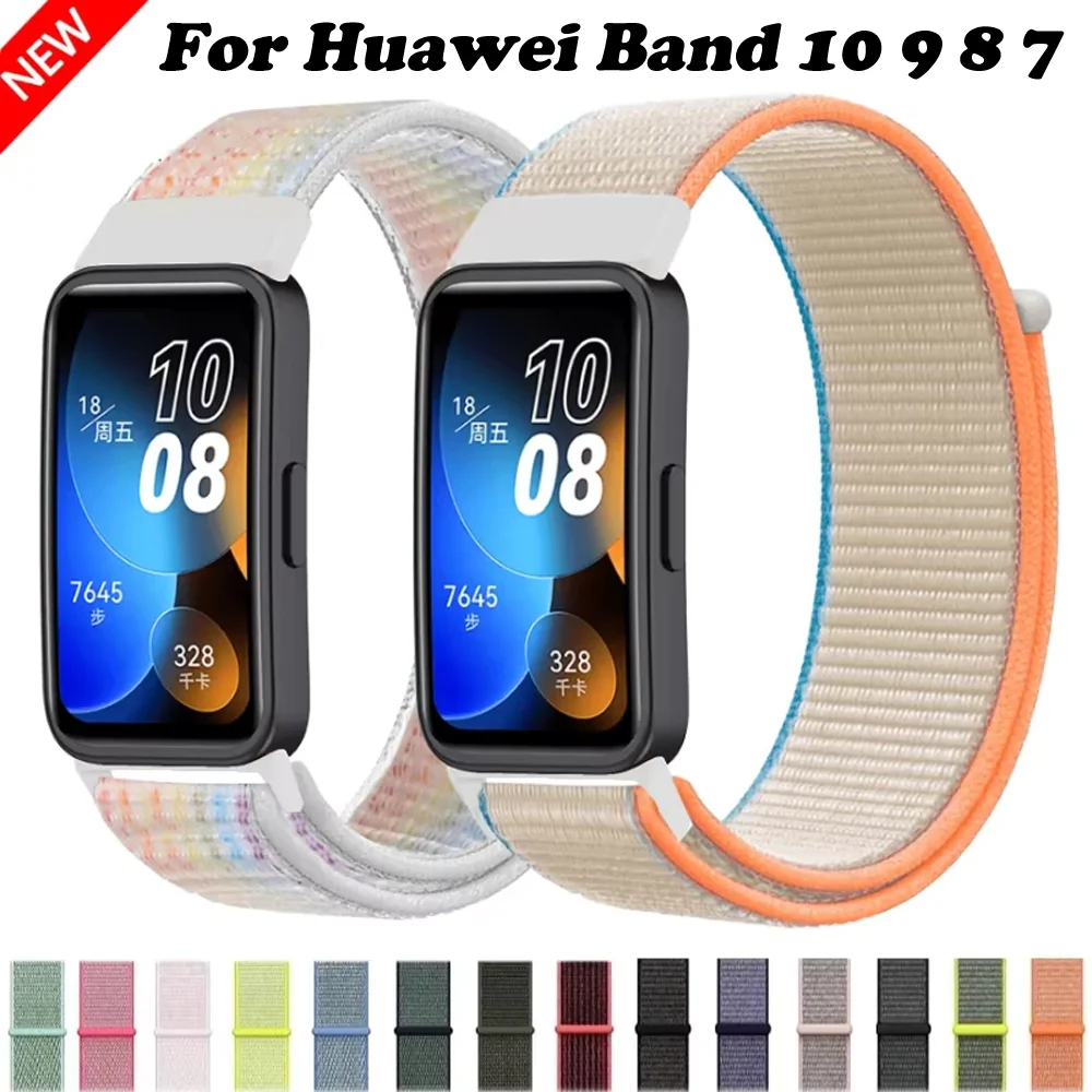Correa de nailon suave para Huawei Band 10, pulsera para reloj inteligente, correa de repuesto, accesorio para Huawei Band 9 8 7