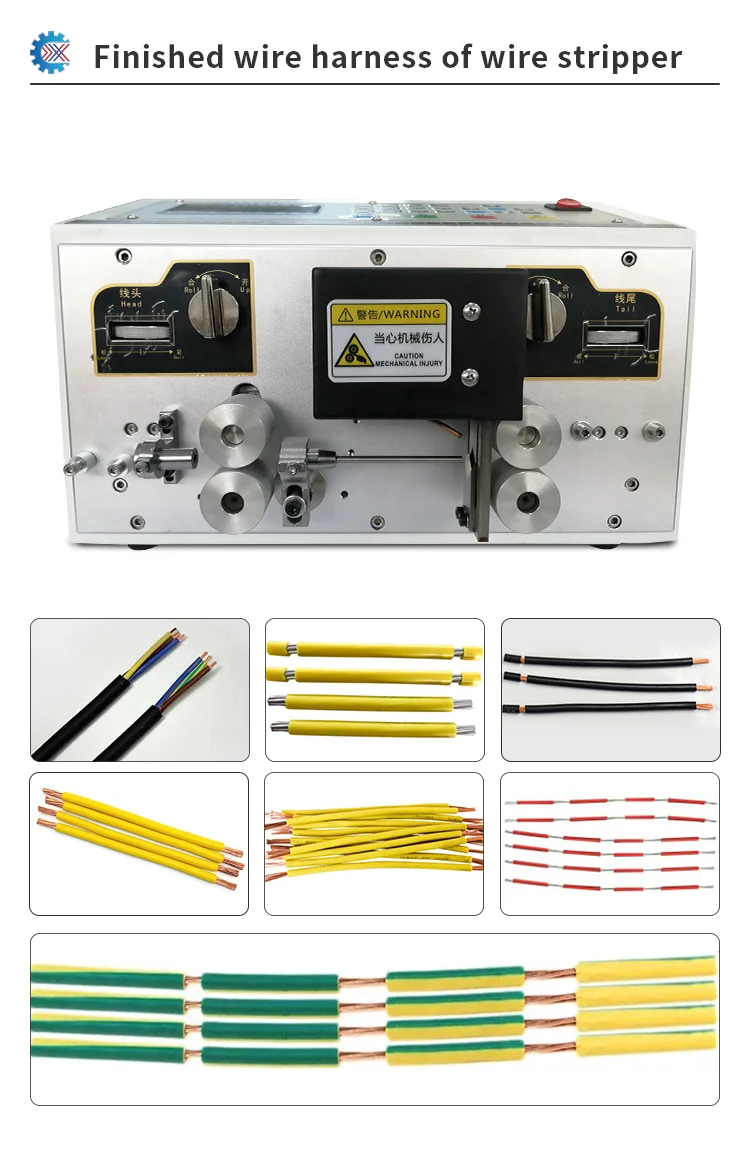 Automatic Wire Insulation Wire Jacket Remover Multi Core Automatic Cutting Stripping Cable Wire Machine