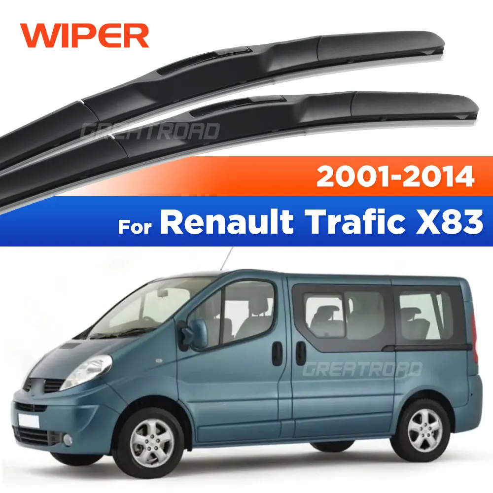 

For Renault Trafic X83 2001-2014 2008 2009 2010 2011 2012 Wiper Front Wiper Blades Windshield Windscreen Window Brush 24"+21"