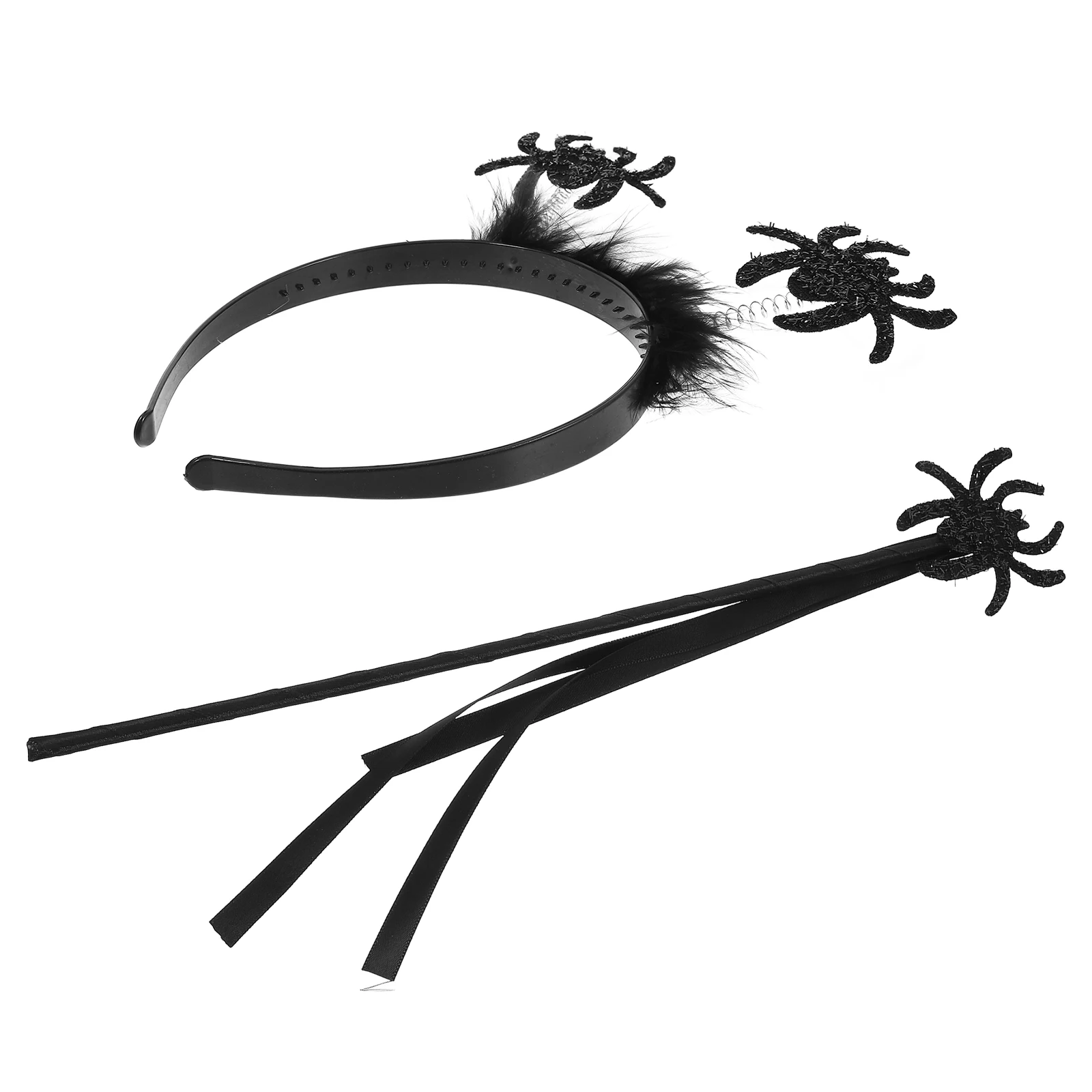 

1 set Headband Lightweight Halloween Party Hairband Black Decor Bride Women Headdress Cosplay Props Unique