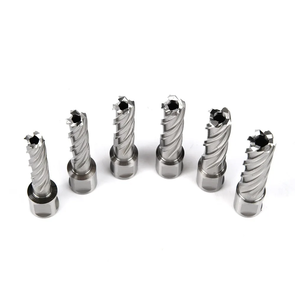 Hole Saw Drill Bits Annular Cutter 10-15mm Core Drill Bit 25mm Weldon Shank Hollow Drill Bit Cutter For Metal Drilling Tools