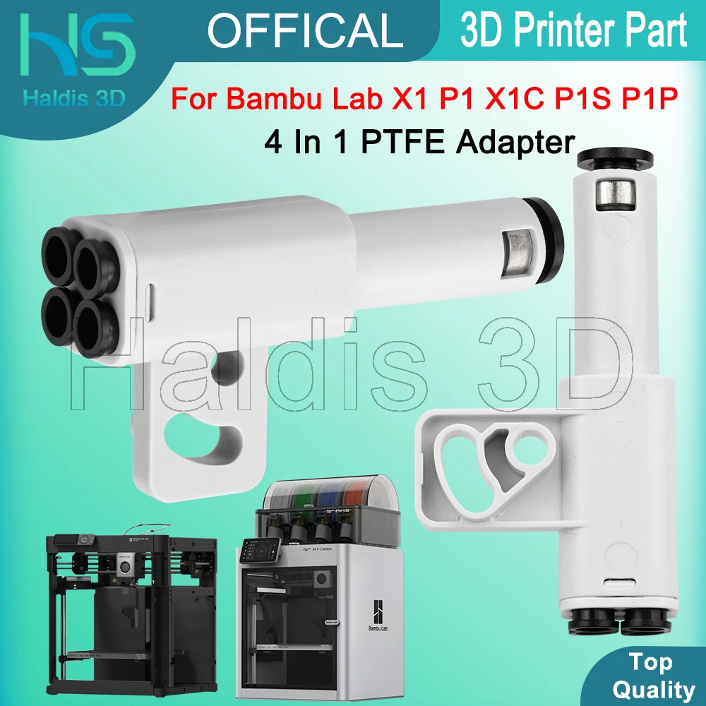 

Адаптер из ПТФЭ 4 в 1, порт расширения для труб для Bambulab X1 P1 X1C P1S P1P AMS Connect, 4 модуля подачи, часть 3D-принтера