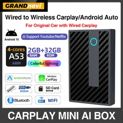 Wireless CarPlay Android Auto Magic Ai Box For YouTube Netflix Android 10 Adapter Car Streaming Box For Kia Volvo VW Benz Toyota