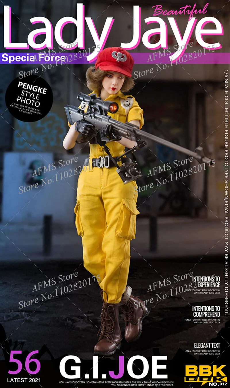 In Stock BBK BBK012 1/6 Scale Female Soldier GIJOE Beautiful Lady Jaye 12 Inches Full Set Action Figure Model for Fans Gifts