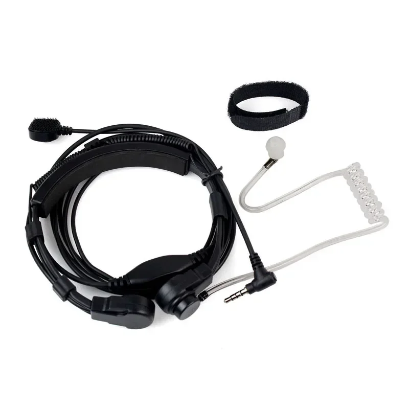 Extendable Throat Microphone Air Tube Earpiece Walkie-talkie Laryngophone Headset For Yaesu Vertex VX-3R 5R VX3R 210 FT60R Radio