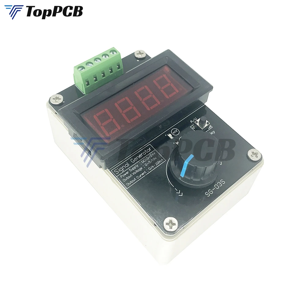 DC 24V Adjustable LED Digital Signal Generator 0-10V 0-20mA 4-20mA with Micro USB Charging 0.1V 0.01V 0.1mA 0.01mA Signal Source