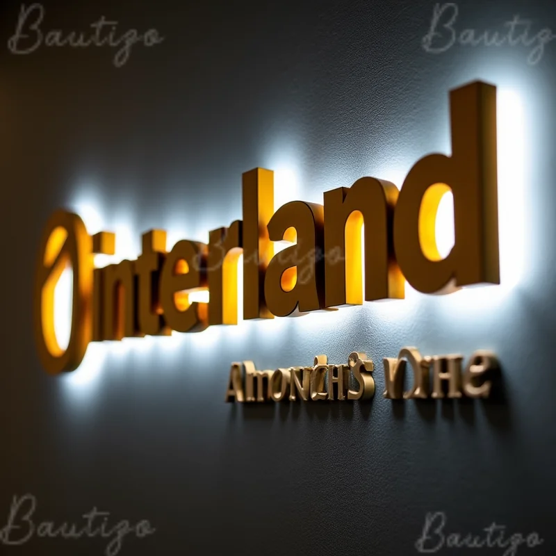 Custom LED Light Up Sign 3D Metal Letters For Outdoor Business Storefront Waterproof Illuminated Backlit Advertising Signage