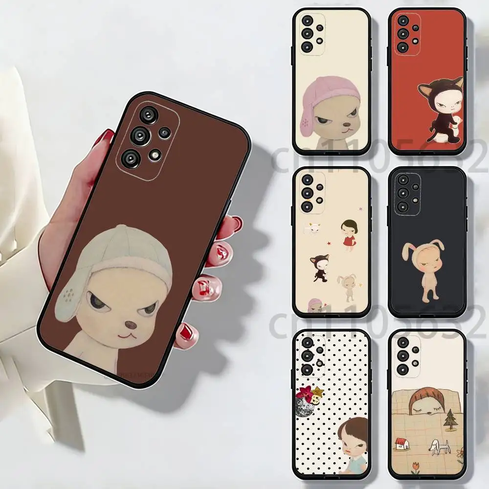 Y-Yoshitomos Art N-Nara Phone Case for Samsung Galaxy A73,23,53,33,14,24,13,72,22,52,32,54,A34 Soft Cover