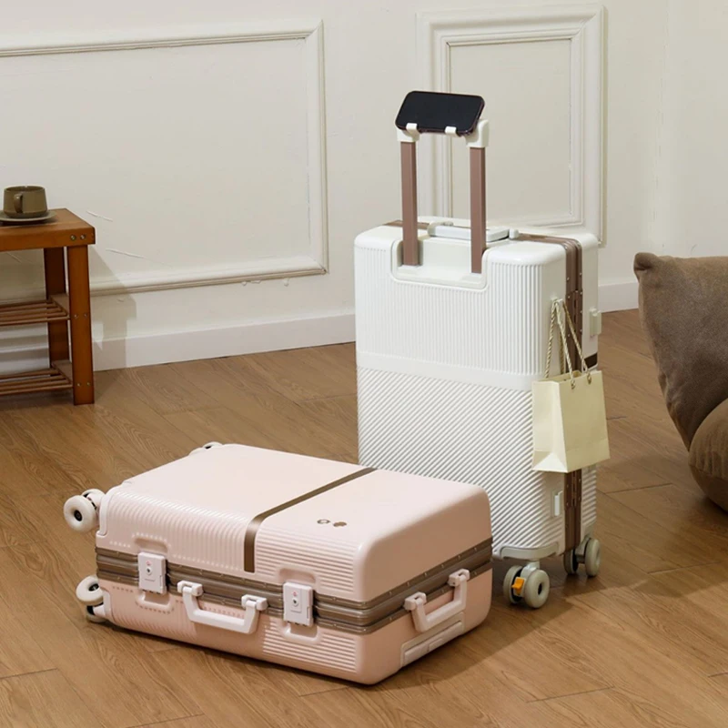 

Позолоченный алюминиевый чемодан для путешествий, 20-дюймовый ручной багаж, прочный утолщенный чемодан из алюминиевого сплава, 28-дюймовый багаж на колесиках