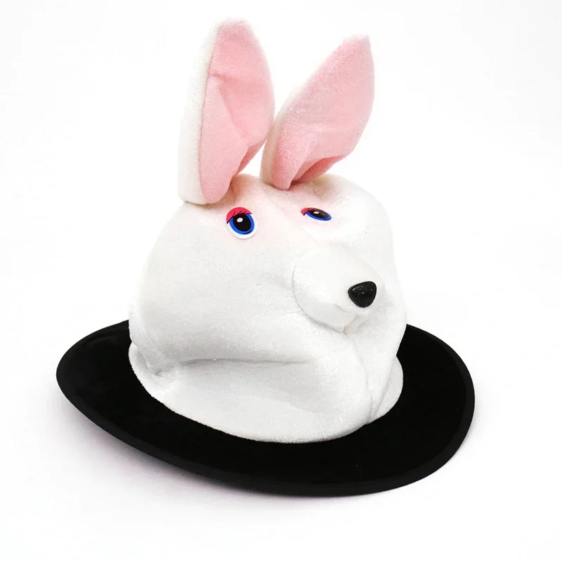 JEI MIN'S Rabbit Hat Magic Trick Appearing Rabbit and Hat Transformation Stage Magic Illusion Prop for Magicians Gimmick