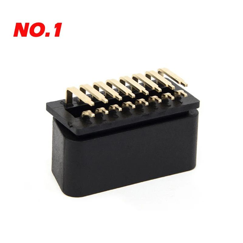 6 Types Car Male Connector OBD2 16pin Connector Gold-plated Curved Needle Male OBD Plug J1962M 16 PIN Adapter Disassembly Tool