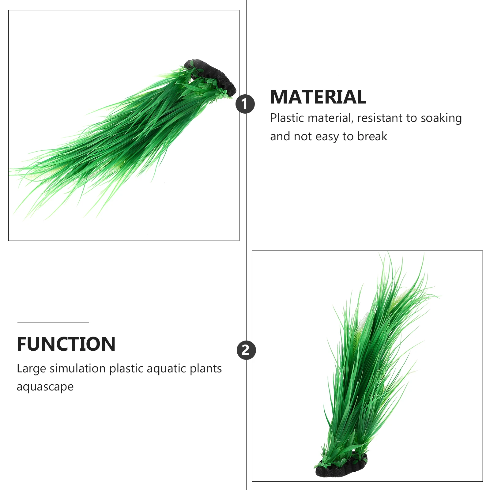 

Artificial Aquatic Plants Simulation Greenery Fish Tank Decor Plastic Resin High Degree Vivid Aquarium Garden Yard L Pet