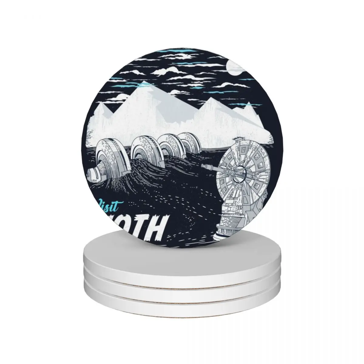 Visit Hoth Ceramic Coasters (Set of 4) coffee cup stand for ceramics Coasters