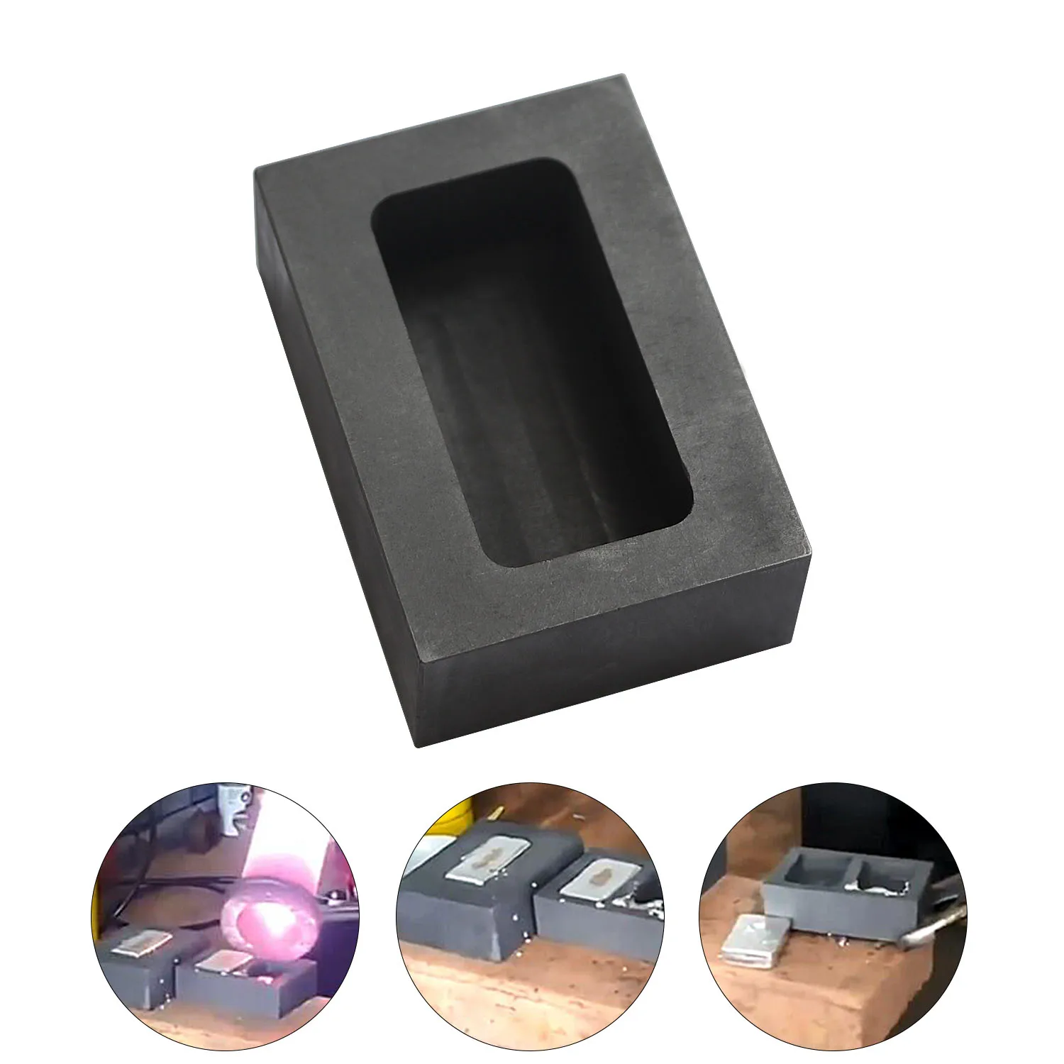 Graphite Ingot Bar Mold Mould Crucible for Melting Gold Silver Casting Refining