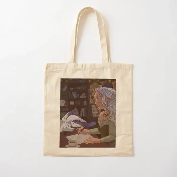 

Witch Working Cotton Canvas Bag Printed Foldable Designer Tote Handbag Shopper Travel Reusable Ladies Unisex Women Casual