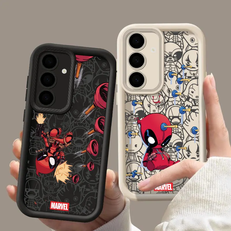 Funny Marvel Deadpool Spiderman For Samsung Galaxy S24FE Phone Case S24 S23 S21 S20 Fe S25 Ultra S22 Plus S23 5G Shockproof Case