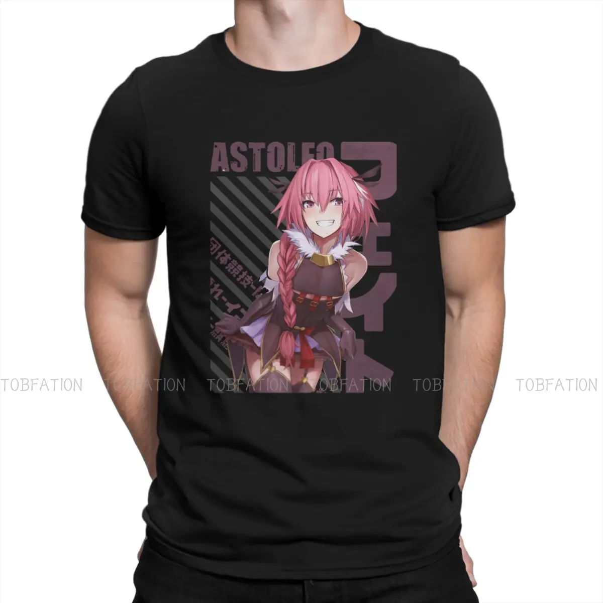 Fate Stay Night Game Astolfo T Shirt Classic Goth Summer Cotton Men's Tops Harajuku Crewneck TShirt