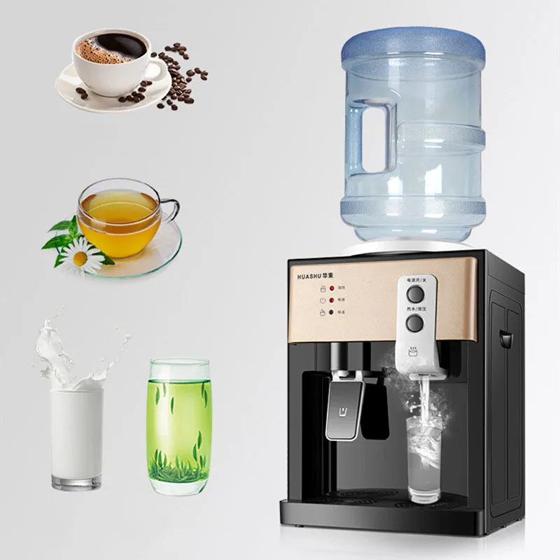 Top loading countertop water dispenser hot and cold water dispenser rose gold/white home commercial office water dispenser