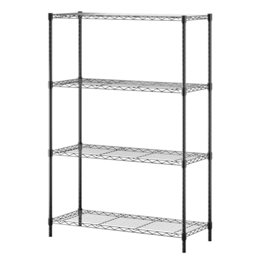 

4-Tier Wire Storage Shelves 36x14x54 with Adjustable Racks Heavy-Duty Metal Shelf, Holds Upto 1000 lbs No-Tool Assembly Ideal f