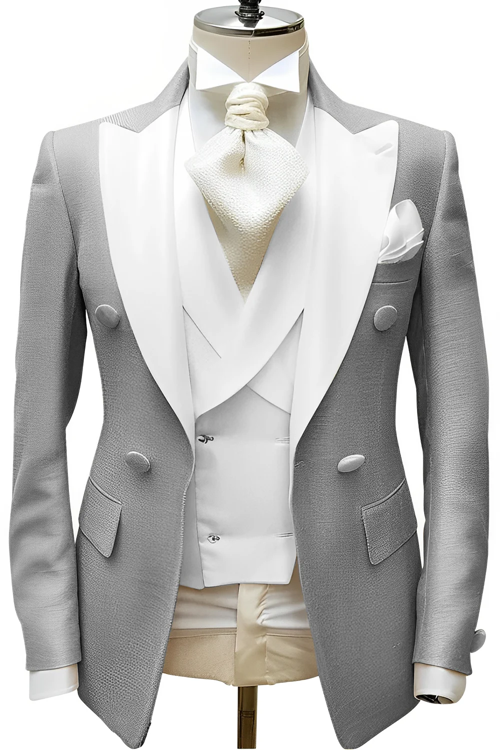 Khaki Men's Suit Three-piece Suit Elegant Wedding Tuxedo for Groom 2025 Custom Dress Slim Fit Blazer XS-5XL Suit Men