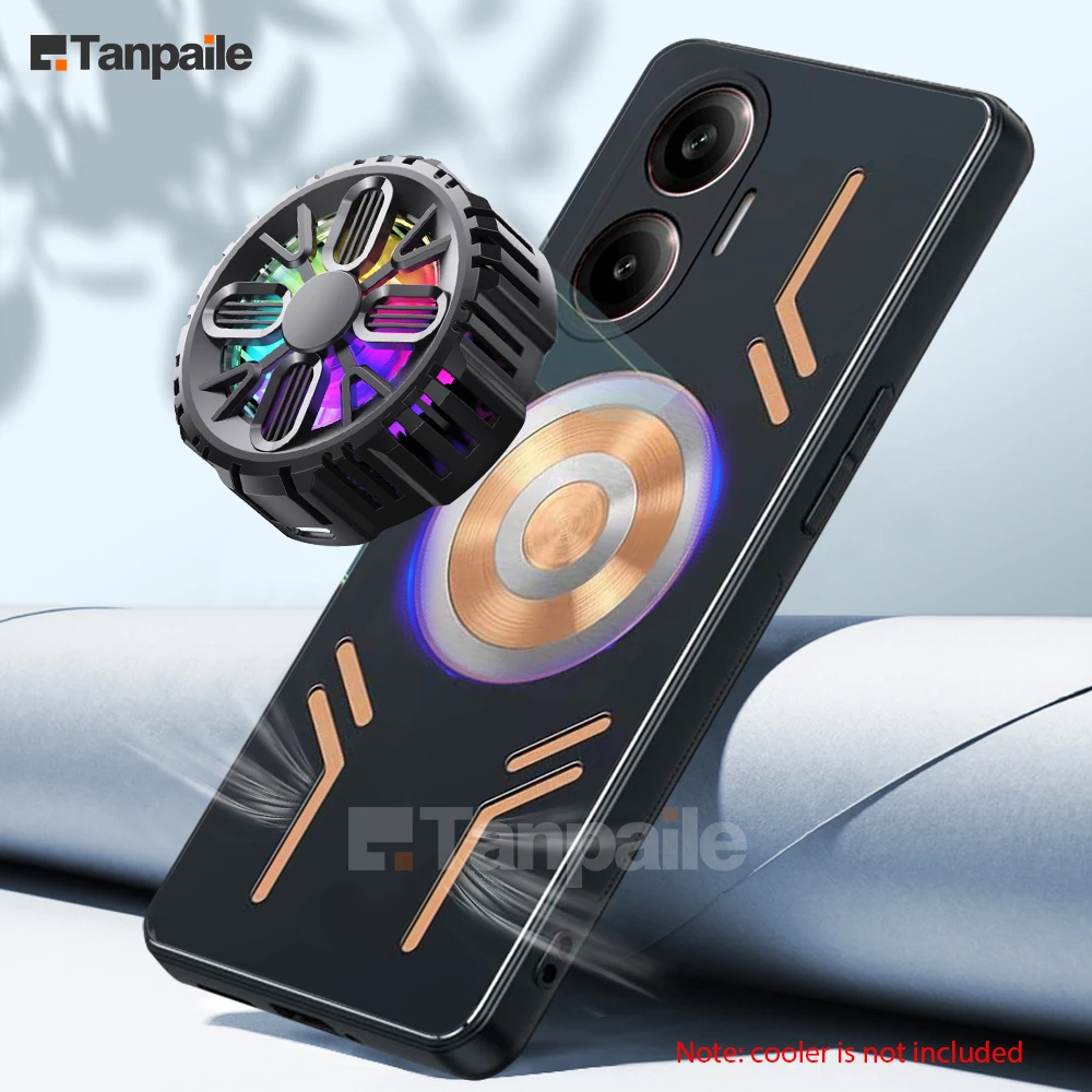 

Чехол для POCO F7 для Redmi Turbo 4 Pro, охлаждающий чехол, магнитный противоударный медный металлический чехол для POCO F7 Ultra