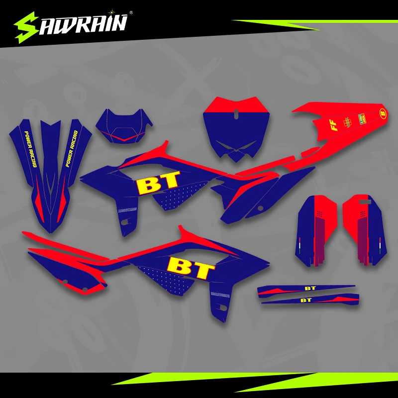 

Sawrain Motorcycle Graphics Backgrounds Decal Stickers Kits for 20-22 BETA RR 06