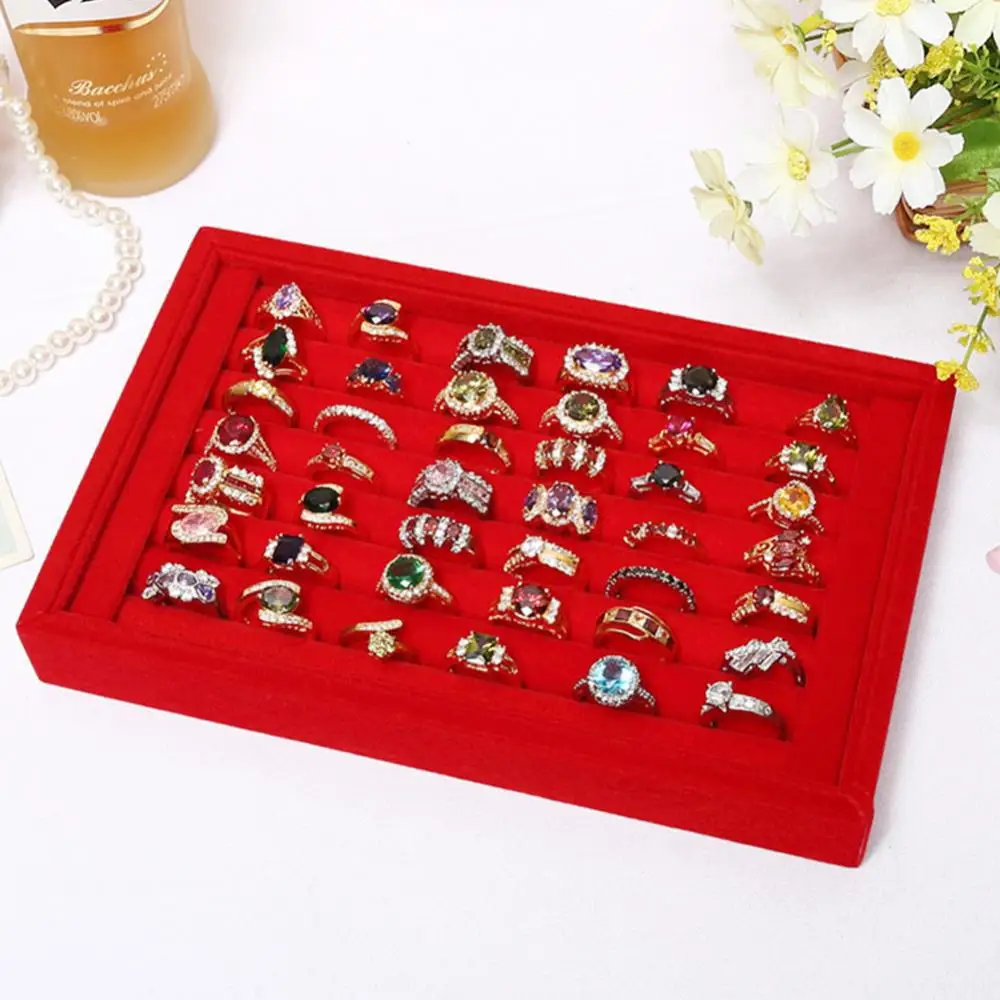 2021 Showcase Ring Earrings Organizer Ear Studs Display Stand Holder Rack Tray Plate Box Case Fashion Jewelry Box Case Casket