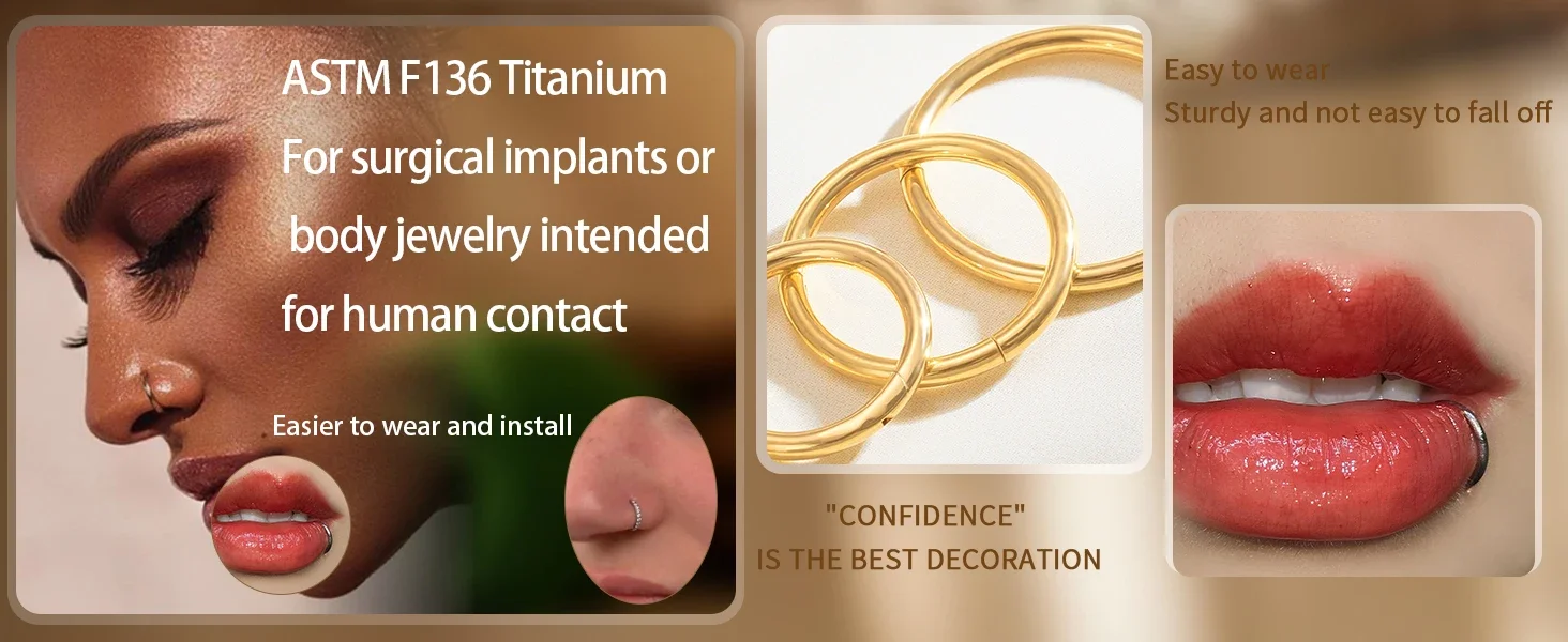 10/50 Stück G23 Titan Nasenring 16G 18G 20G Klappbarer Clicker Segment Septum Hoop Damen Herren Ohrknorpel Ohrring Piercing Schmuck – Detail 3