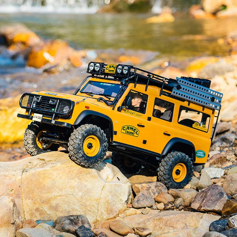

Новый Fms 1/10 Classic Camel Cup FCX10 RC Car Simulation Off Road Альпинистский автомобиль Defender 110/Range Rover/Discovery RC Car