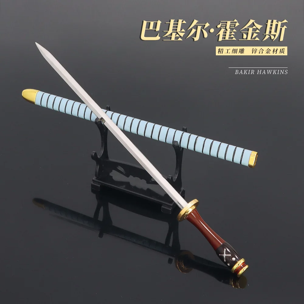 26cm Straw Sword Basil Hawkins OP One Metal Weapon Miniatures Piece Japanese Anime Peripheral 1/6 Doll Equipment Accessories Toy