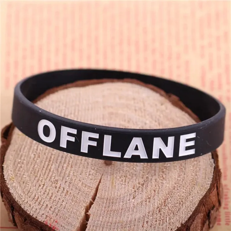 10 pcs/lot DOTA 2 wristband Dota2 OFFLANE SUPPORT SOLO CARRY GANK printed band Game heroes Jewelry