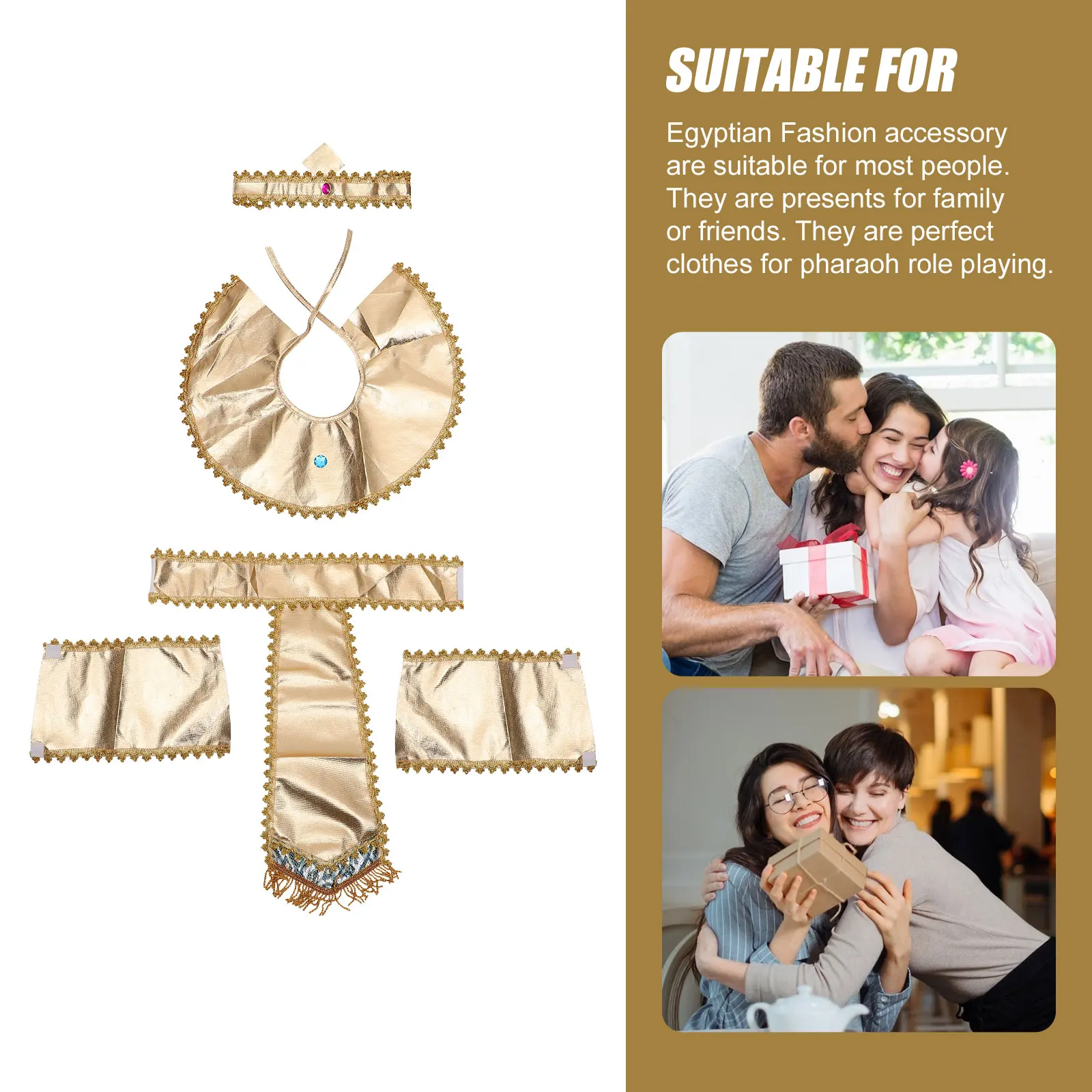 

Costume Set Accessory Props Headpiece Collar Sleeve Belt Waistband Wristband Supplies Cosplay Kit