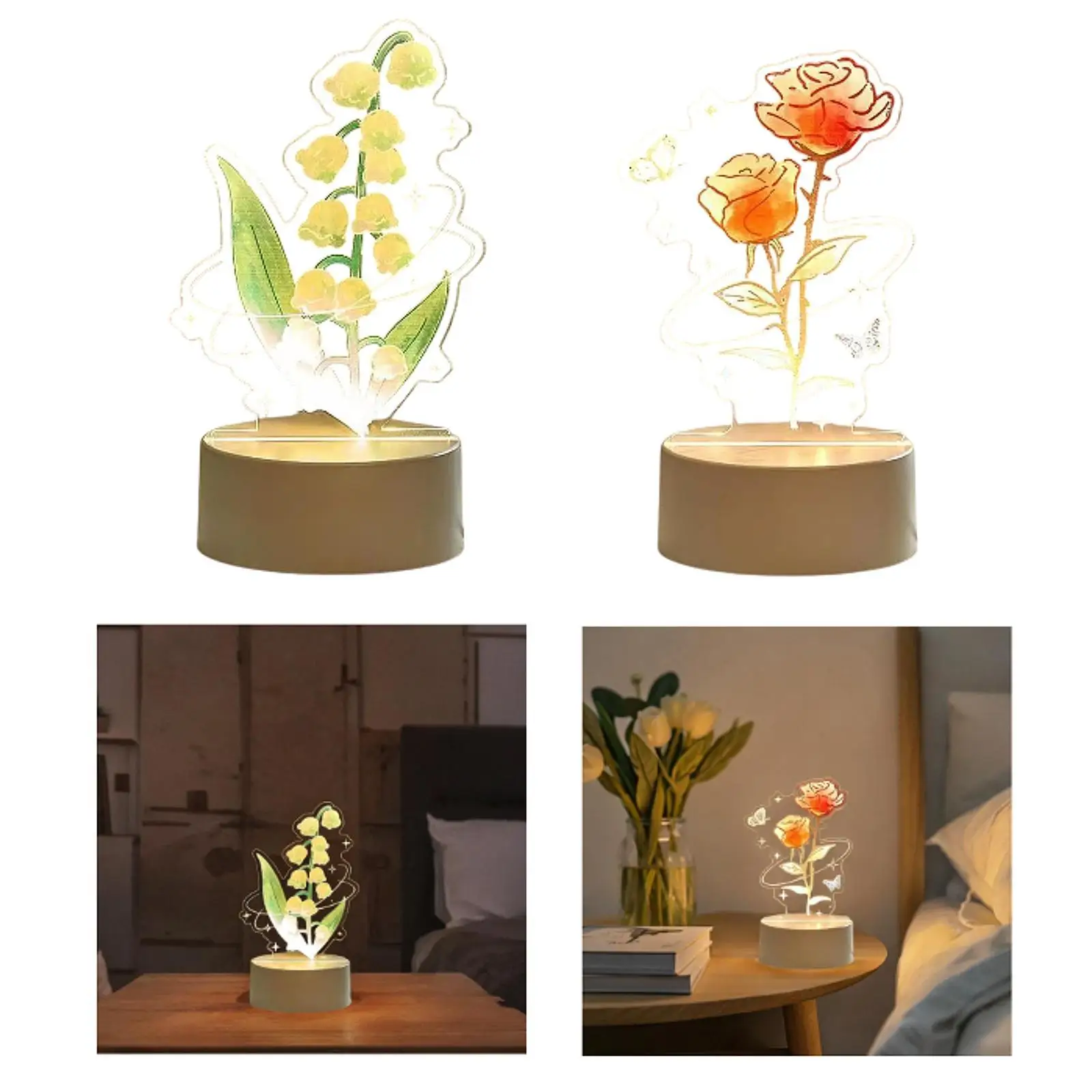 Creative Night Light with Touch Sensor Ornament LED for Office Home Dorm
