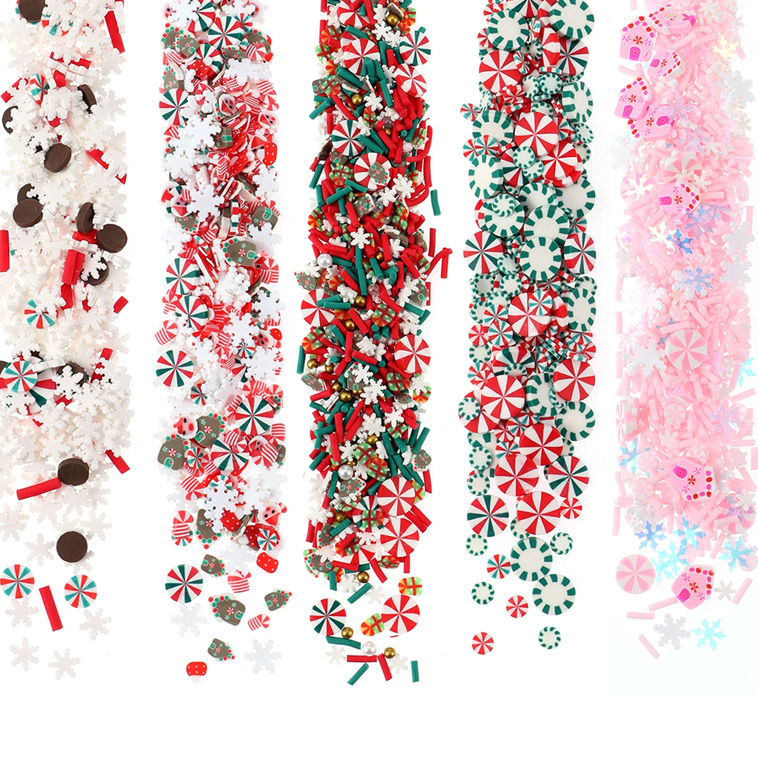 40 g Weihnachts-Polymer-Ton-Scheiben, Epoxidharz-Füller, niedliche Schneeflocke, Urlaub, Schleim, Materialien, DIY, Basteln, Maniküre-Zubehör – Detail 5