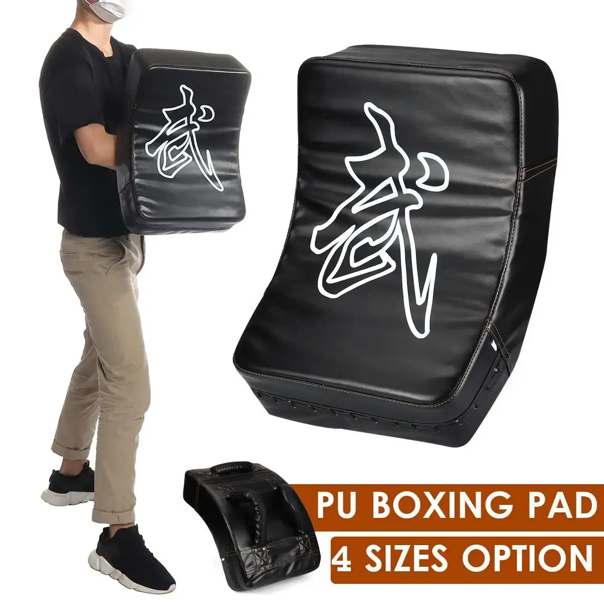 4 Sizes Arc-shaped MMA Kick Sand Bag Boxing Pad Target Taekwondo Muay Thai Punching Bag Focus Training Foot Target Fitness Gear