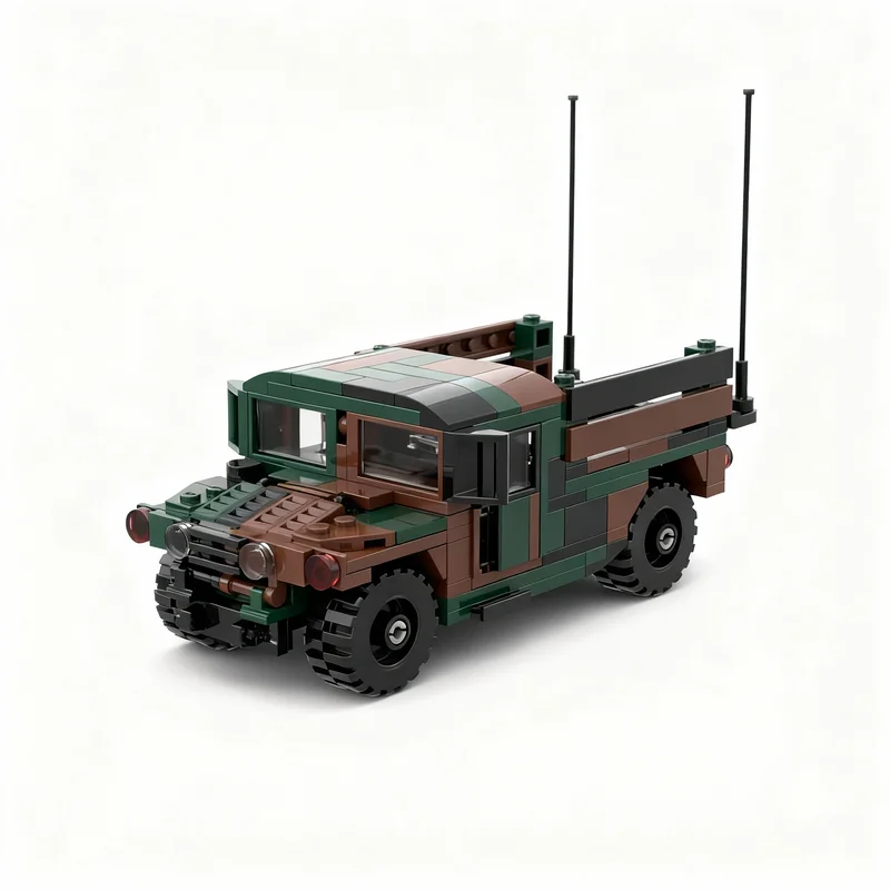 246pcs MOC Cars HMMWV Humvee Hammer Model Building Blocks Education Art Brick Idea Collection Birthday Creative Craft Display 3D