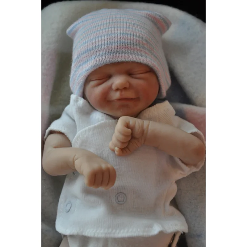 Mini bebe reborn kit Zane 9" Inches Reborn Baby Vinyl Doll Kit  Unpainted Doll Parts DIY Blank Reborn Doll Kit